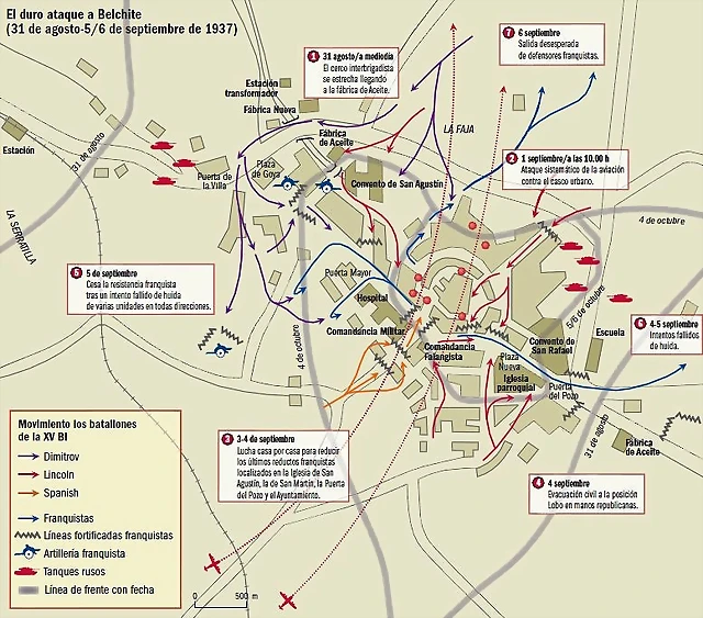 2-Mapa del ataque a Belchite.1937