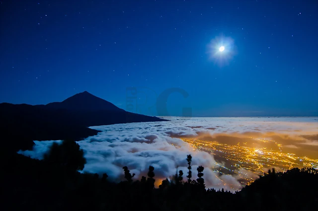 Entre el cielo y la tierra.