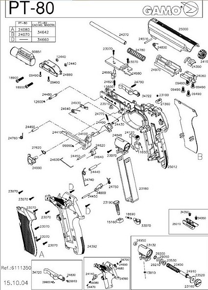 Despiece Gamo PT-80