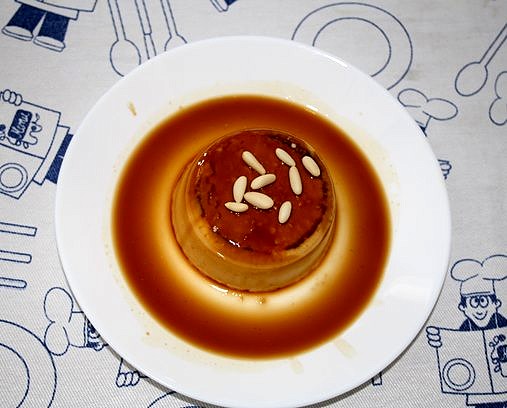 Flan de piñones Flan de piñones