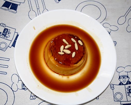 Flan de piones