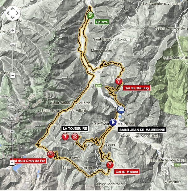 tour 2015 etapa 19 map