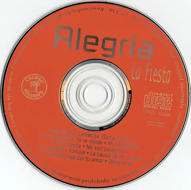 Alegria - La Fiesta (1997) Cd