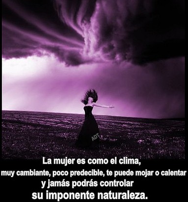 mujer y tormenta color