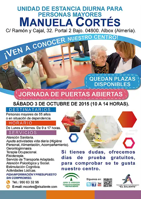 CARTEL JORNADAS PUERTAS ABIERTAS UED MANUELA CORTES