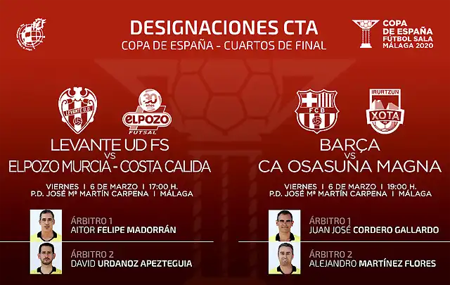 designaciones_cuartos_copa_espansa_futdal_viernes