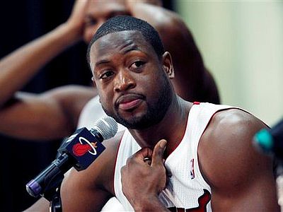 Dwyane Wade at mic