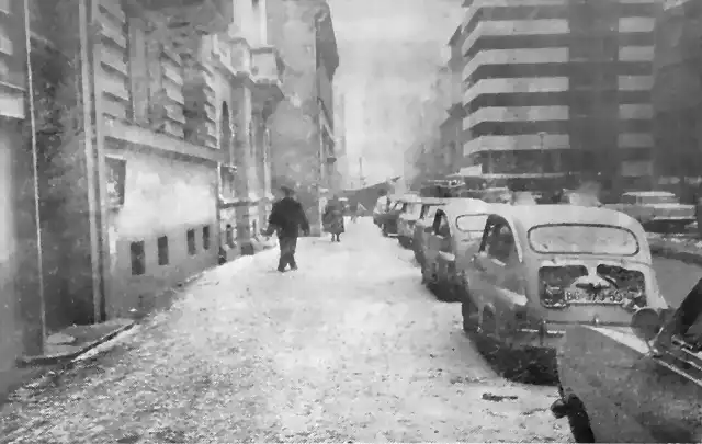 Belgrad - Kosovska-Stra?e bei Schneesturm, 1963