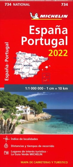 mapa de carreteras y turistico michelin espa?a y portugal
