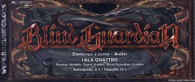 Entrada Blind Guardian.