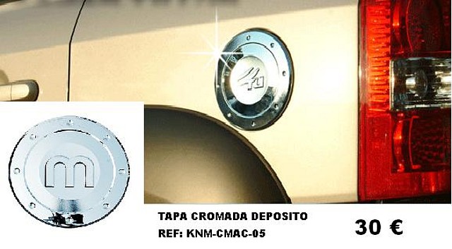 Tapa deposito cromada.KNM-CMAC-05.Hi-motors