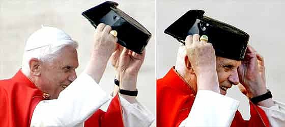 BENEDICTO XVI CON TRICORNIO