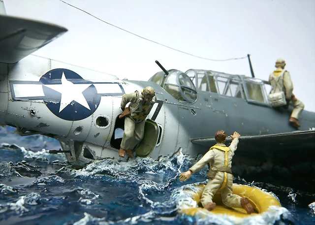 Avenger en la Batalla de Midway. Imagesofyoustudio.2 Avenger en la Batalla de Midway. Imagesofyoustudio.2
