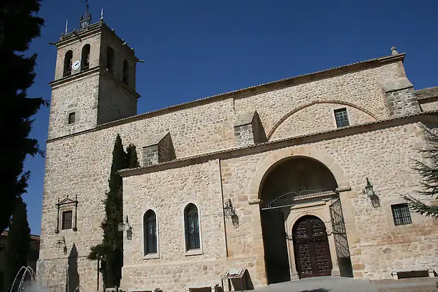 TOLEDO PUEBLA DE ALMORADIEL(TOLEDO)iGLESIA PARROQUIAL DE SAN JUAN BAUTISTA.FACHADA Y TORRE