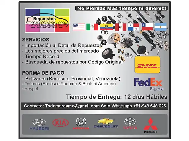 aviso exportacion toda marca