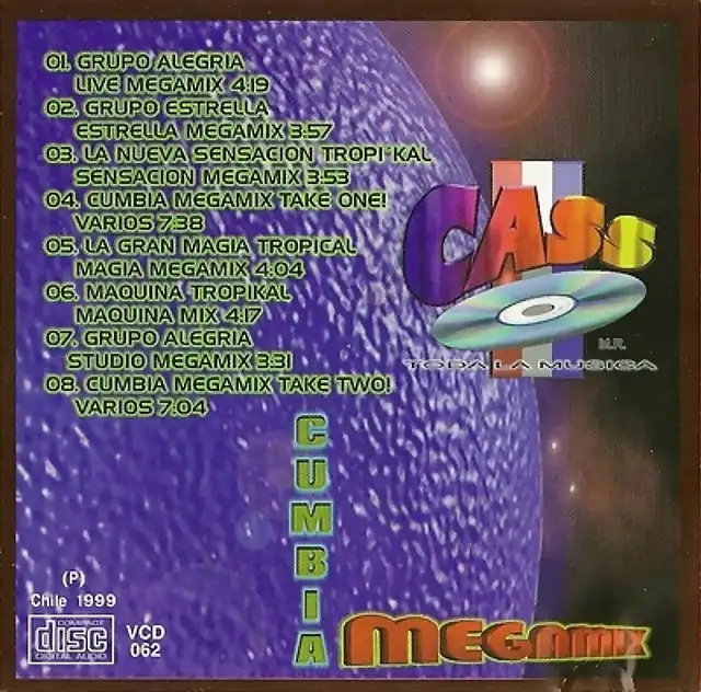 Cumbia Megamix Uno - Presentado Por JanoMix (1999) Trasera