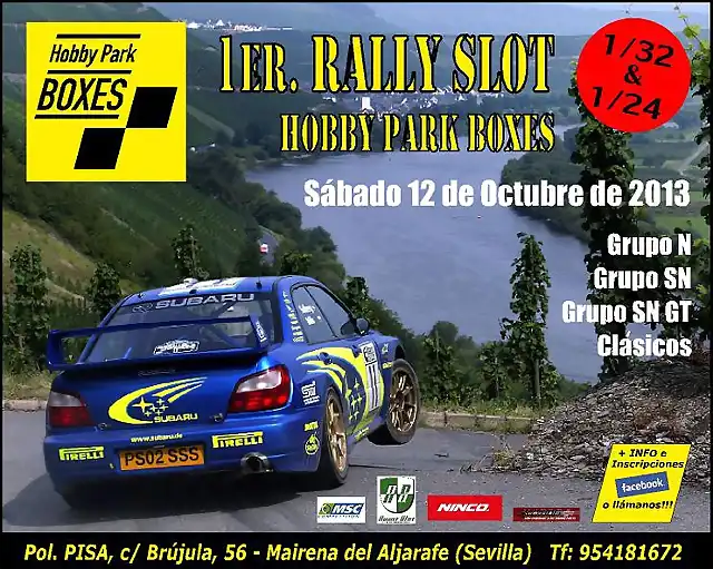 Cartel 1er RALLY HOBBY PARK BOXES