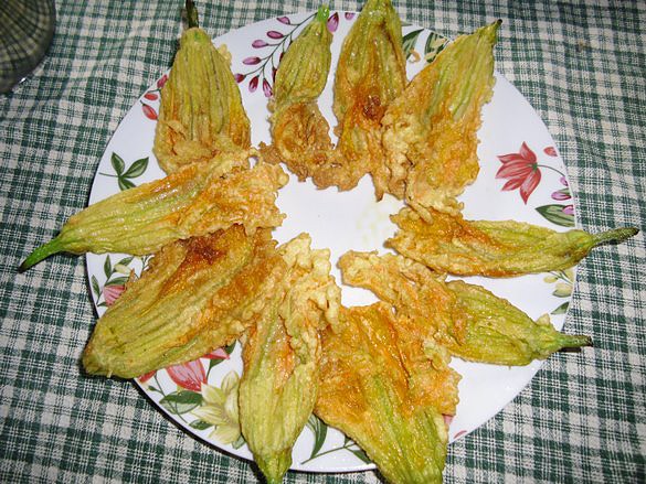 Flores de calabaza fritas