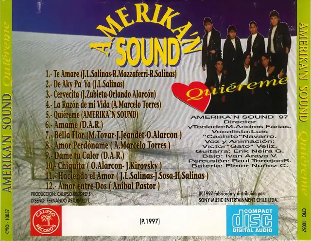 Amerikan Sound - Quiereme (1997) Trasera