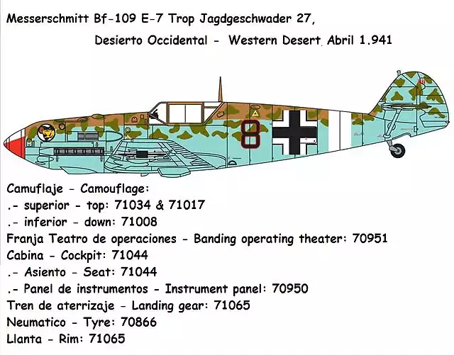 Messerschmitt-Bf109-E7-Trop-Jagdgeschwader-27-April-1941
