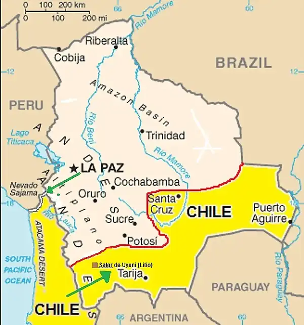 Canje boliviano con Chile