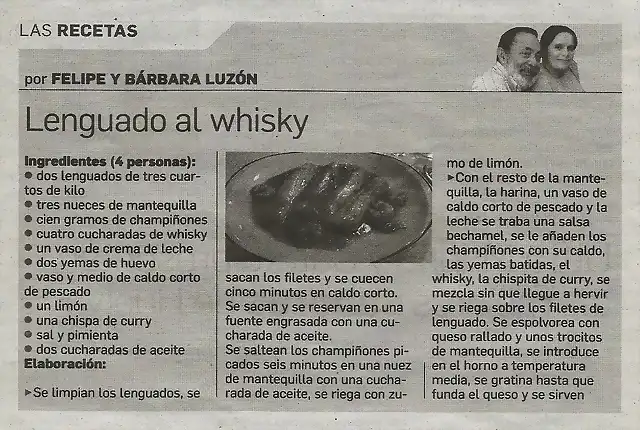 Lenguado al whisky 29.08.19