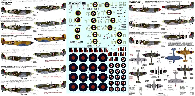 Xtradecal 172 Supermarine Spitfire Mk.IXc decals # 72110