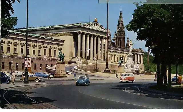 Wien - Parlament mit Rathaus X