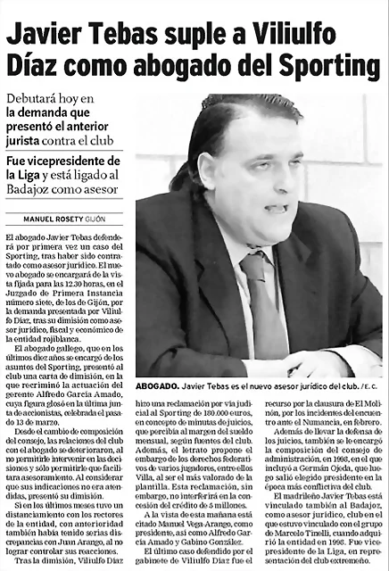 Tebas abogado del Gijon