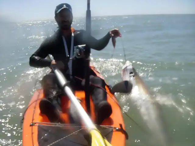 pesca tibu en kayak