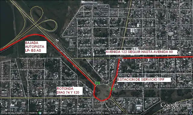 Tramo 1 Bajada Au hasta avenida 122