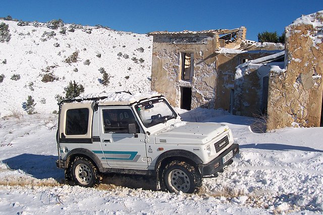 primera nevada con el suzuki