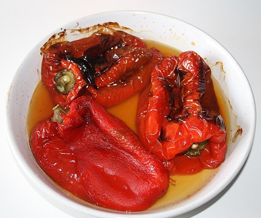 Pimientos rojos asados