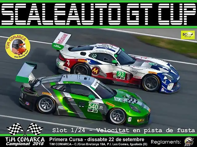 Cartell Scaleauto GT - Cursa 1