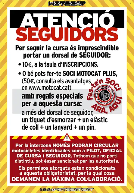 Rtol cursa SEGUIDORS MOTOCAT