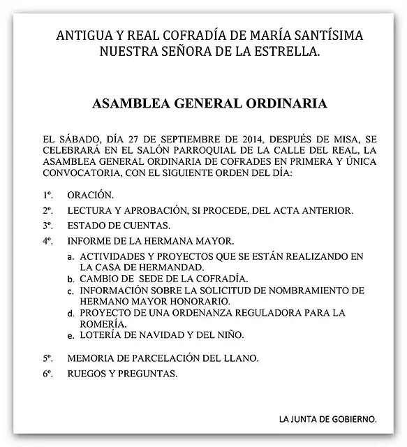 convocatoria