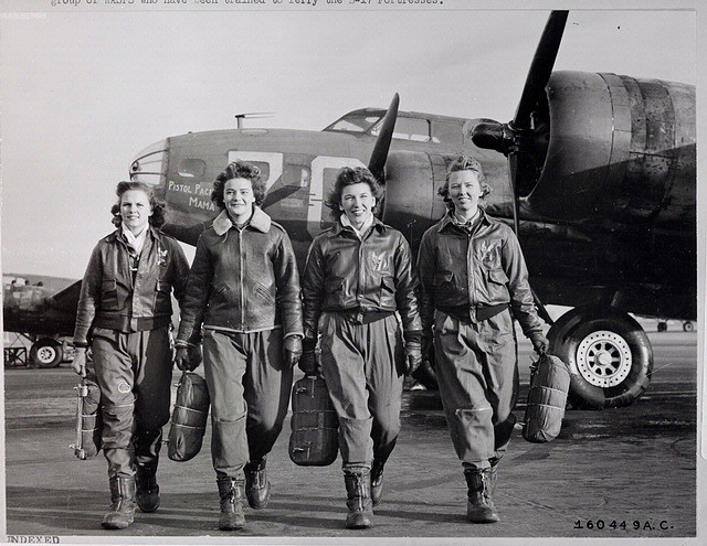 Miembras de la WASP. Women Airforce Service Pilots. WWII. Campo de Lockbourne.. Mujeres piloto civiles que no entraban en combate