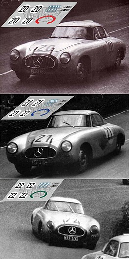 Mercedes 300 SL - Le Mans 1952 #20,21,22