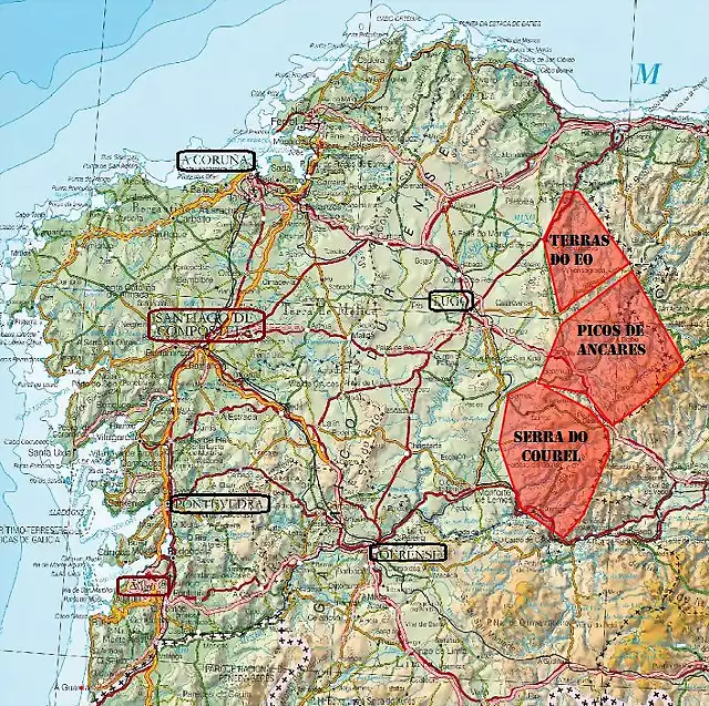 mapa galicia