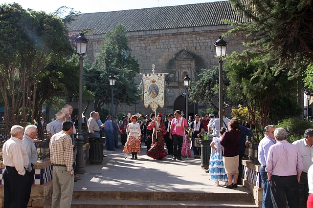 en la plaza