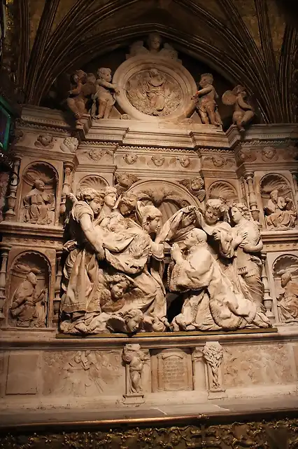 TOLEDO .CATEDRAL .INTERIOR.ALTAR DEL DESCENDIMIENTO.DETALLE DEL ALTAR