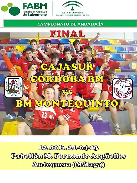 FINAL CAMPEOATO ANDALUCIA INFANTIL CAJASUR-MONTEQUINTO 21-04-13