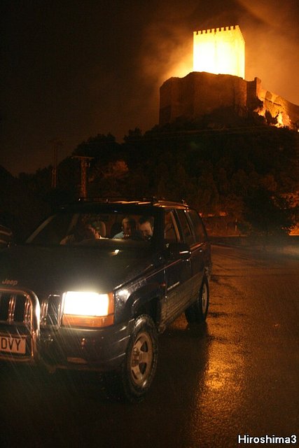 junto al castillo de Lorca