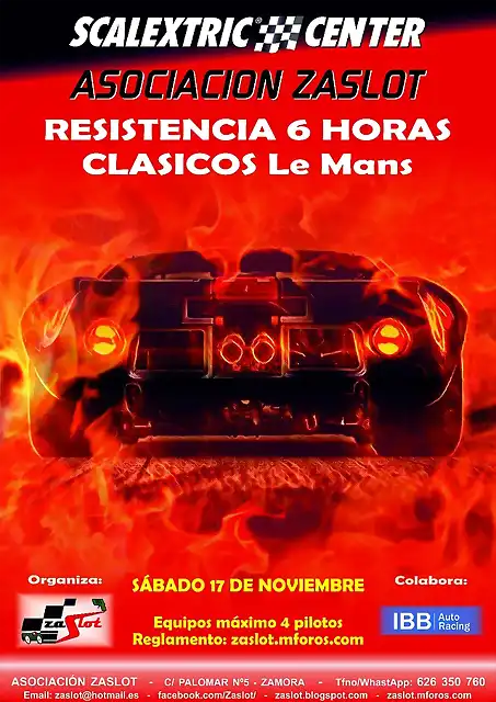 Clasicos Le Mans 6h ZaSlot 17-11-2018