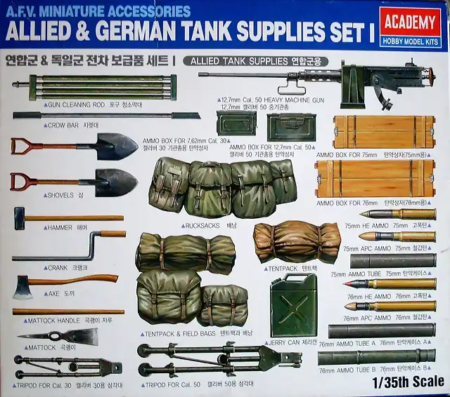 Academy - Allied & German Tank supplies set I - 1-35