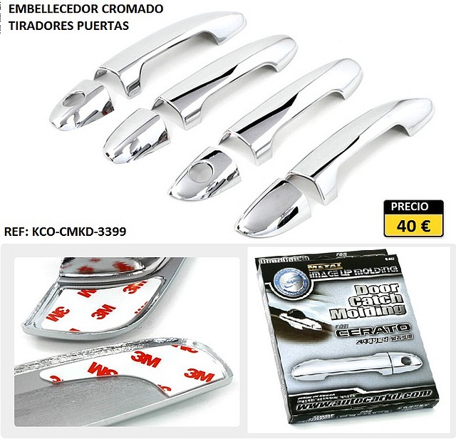 embellecedor cromado tiradores puertas .KCO-CMKD-3399.Upgradecar