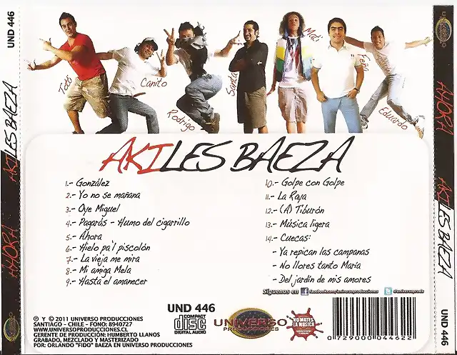 Akiles Baeza - Ahora (2011) Trasera