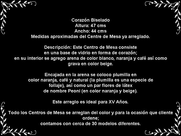Descripcion corazon biselado Descripcion corazon biselado