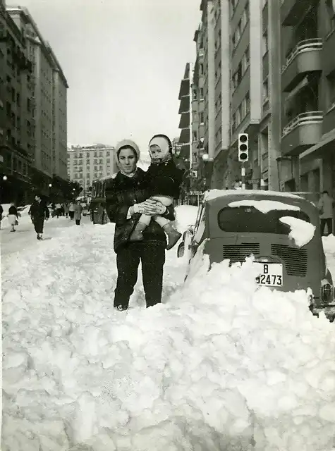 Barcelona nevada 1962 c. Balmes