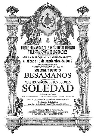 Cartel Besamanos Cultos 2012 bn